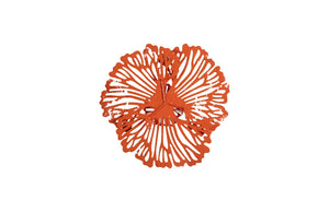 Flower Wall Art, Extra Small, Coral, Metal