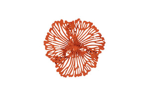 Flower Wall Art, Extra Small, Coral, Metal