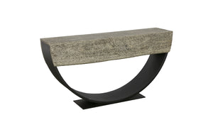 Arc Console Table, Gray Stone, Double Sided