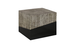 Geometry Side Table, Gray Stone