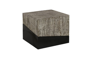 Geometry Side Table, Gray Stone