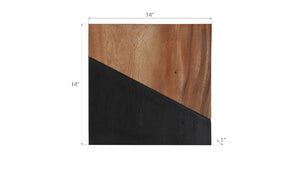 Geometry Wood Wall Tiles, Chamcha Wood, Natural, Black