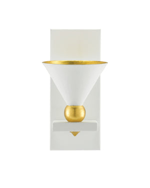 Moderne White Wall Sconce