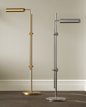 Satire Nickel Floor Lamp