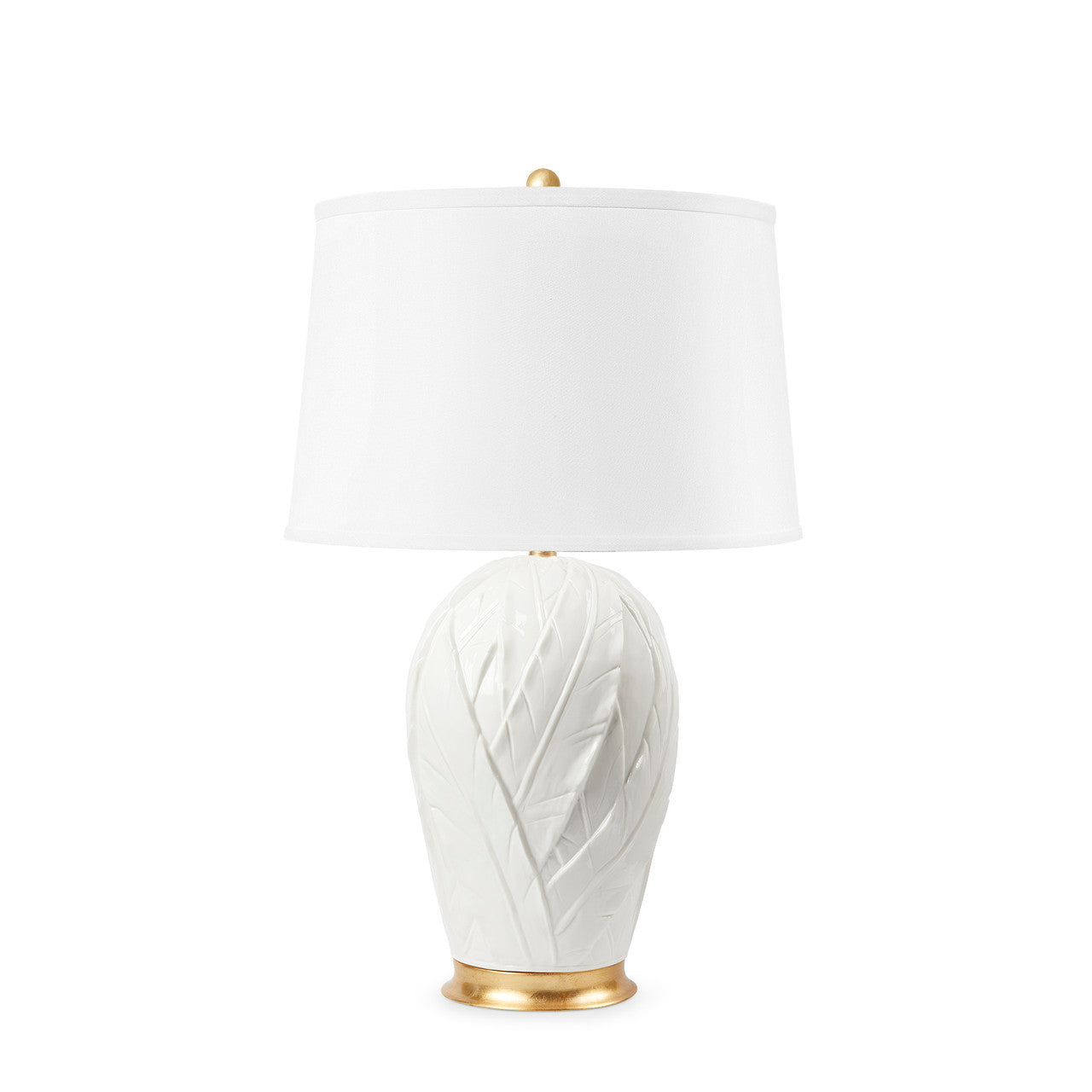 Tobacco Leaf Lamp Without Shade, Blanc de Chine | Tobacco Leaf Lamp Collection | Villa & House