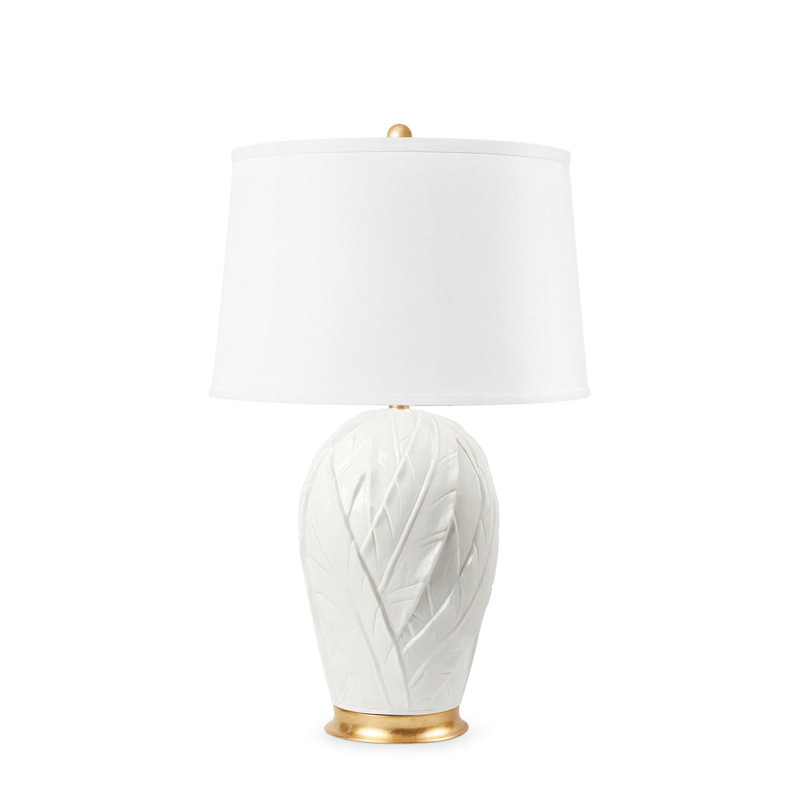 Tobacco Leaf Lamp Without Shade, Blanc de Chine | Tobacco Leaf Lamp Collection | Villa & House