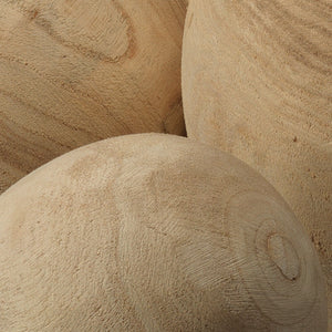 Malibu Wood Balls in Natural Wood (set of 3)