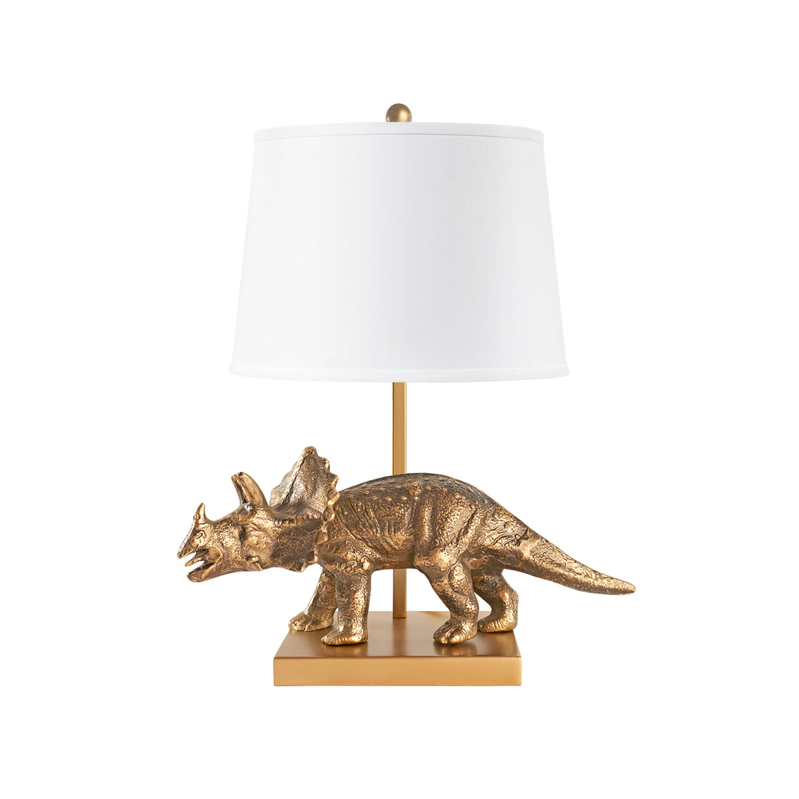 Titus Lamp with Shade 14-inch White Linen, with Nickel, Antique Brass | Titus Collection | Villa & House