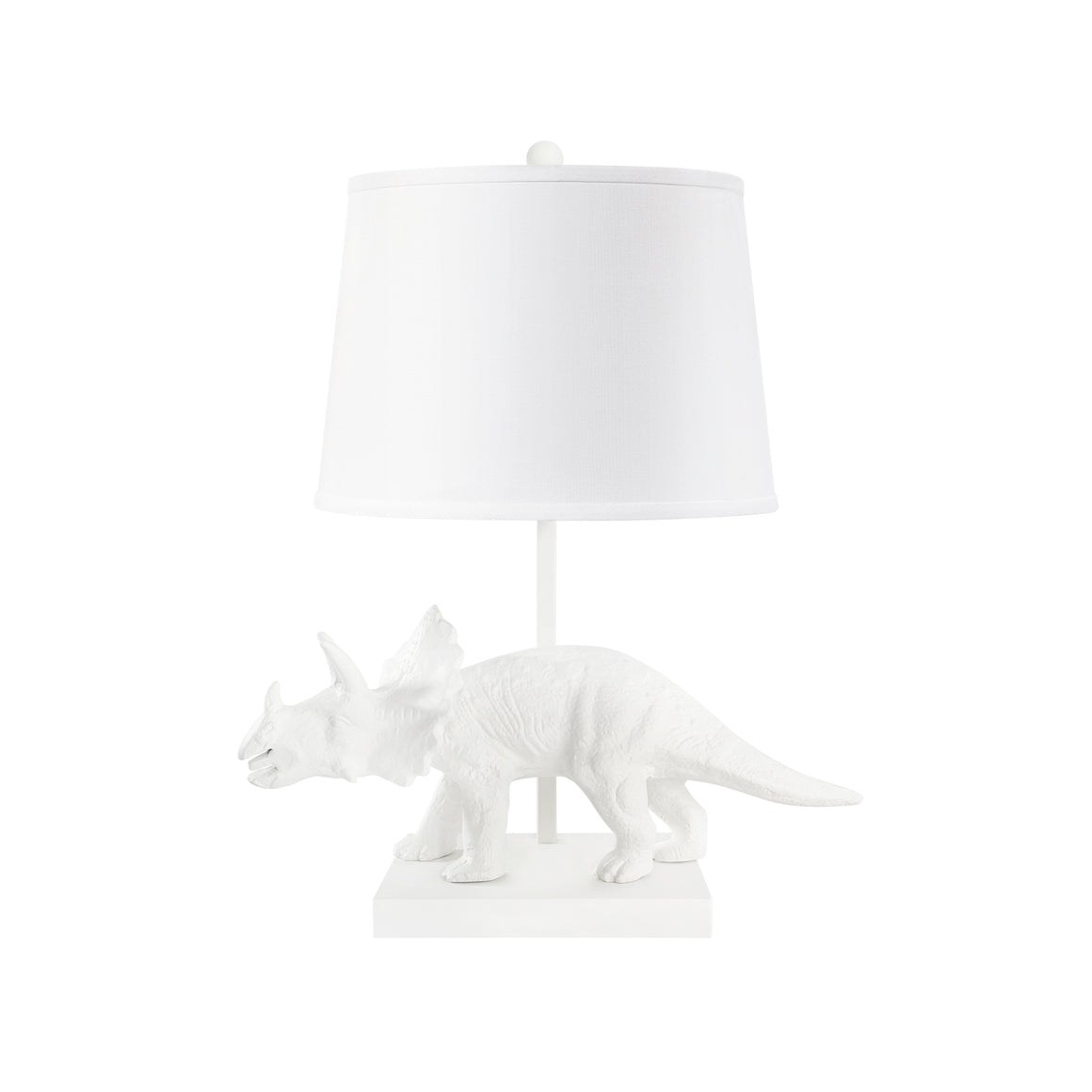 Titus Lamp with Shade 14-inch White Linen, with Nickel, Plaster White | Titus Collection | Villa & House