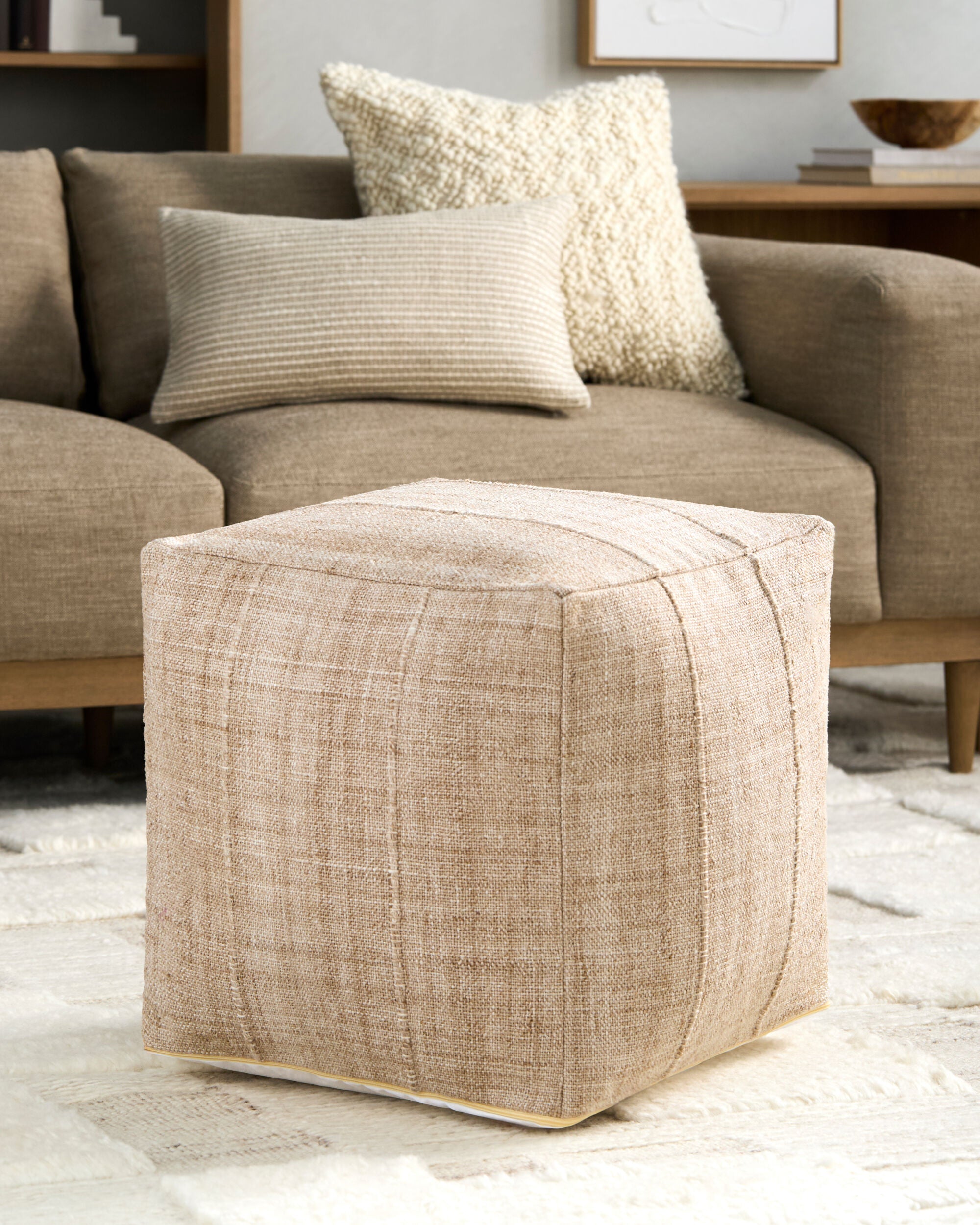 Surya Mudcloth UDPF-002 Pouf