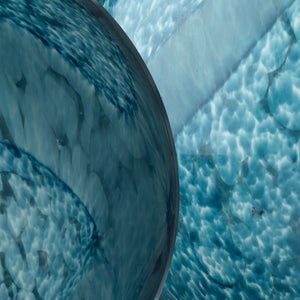 Large & Small Cosmos Hand Blown Glass Balls - Indigo Swirl