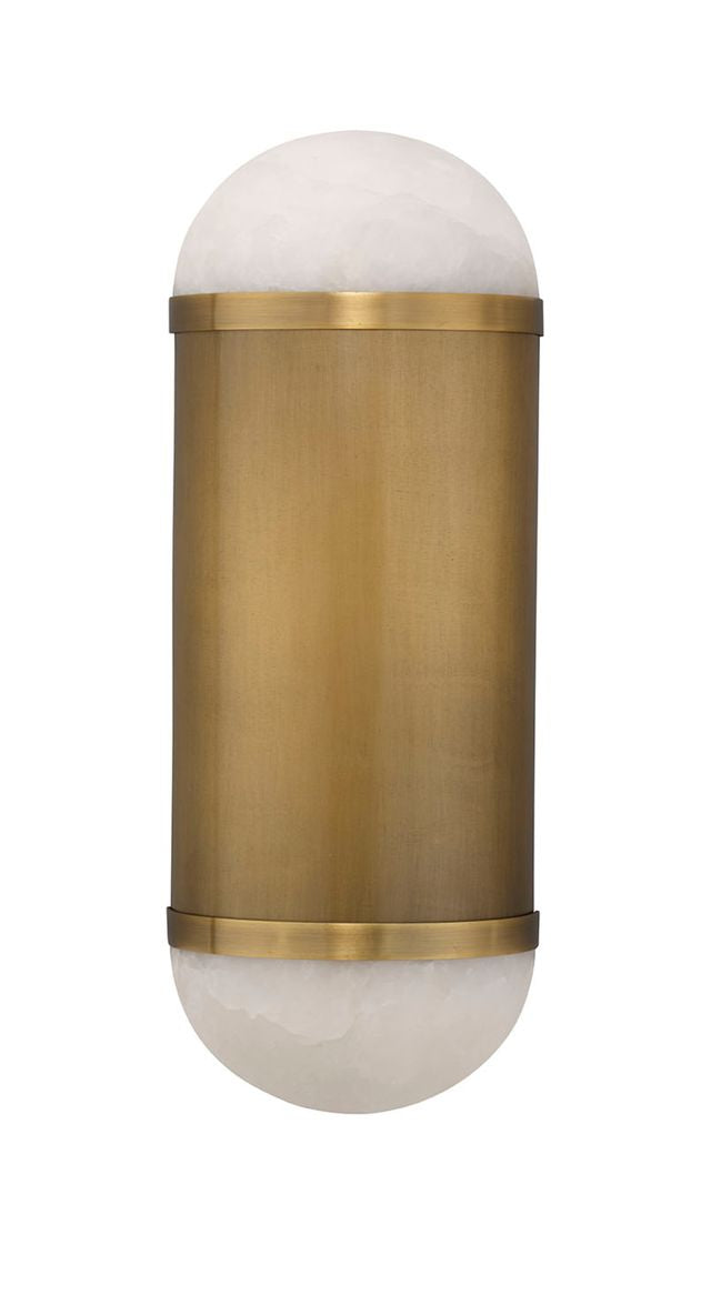 Remedy Wall Sconce in Alabaster and Antique Brass