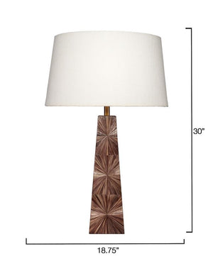 Palm Marquetry Table Lamp