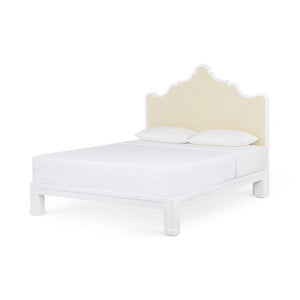 Victoria King Headboard With Bed Frame, Natural Twill, Vanilla | Victoria Collection | Villa & House