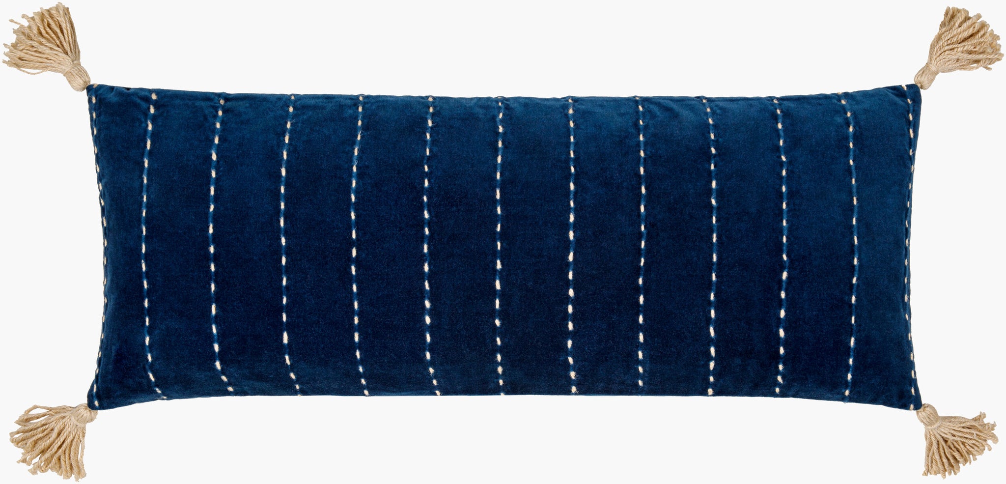 Surya Velvet Kantha VKH-003 Lumbar Pillow