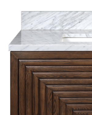 Morombe 36" Cocoa Marble Vanity with Rectangular Undermount Sink