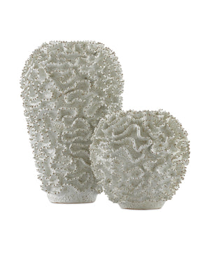 Swirl Small White Vase