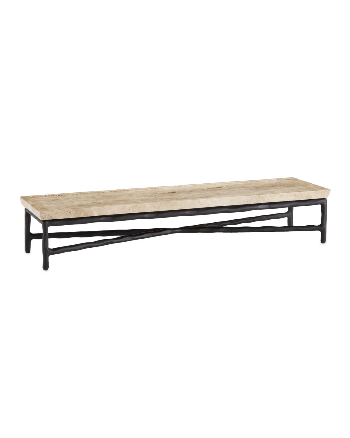 Boyles Elongated Travertine Tray