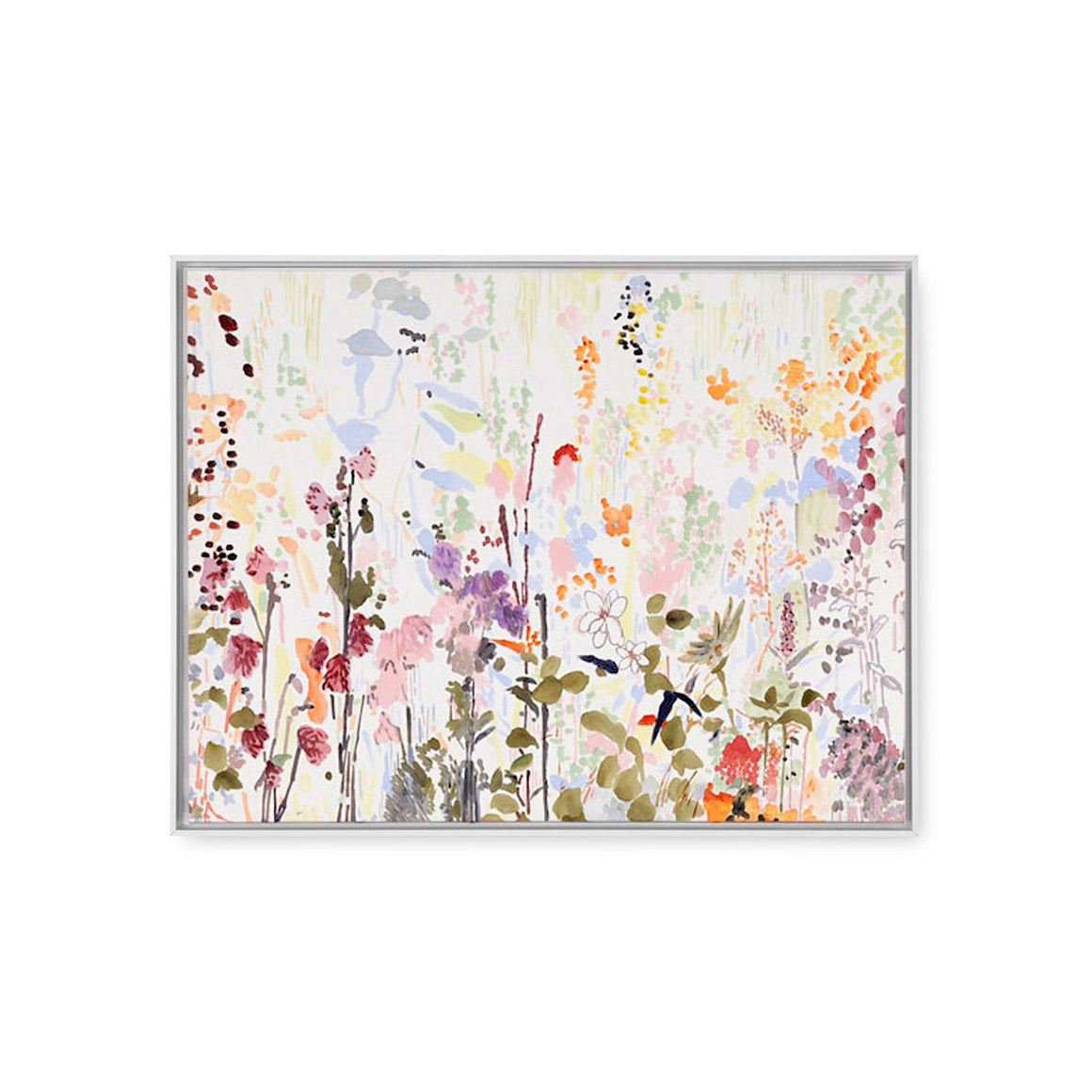 Wildflower Framed Canvas, Pink | Wildflower Collection | Villa & House