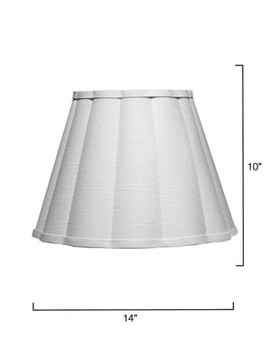 Scalloped 1-Light Wall Sconce, White Linen