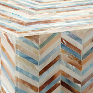 Hepburn Mother of Pearl Hexagon Side Table