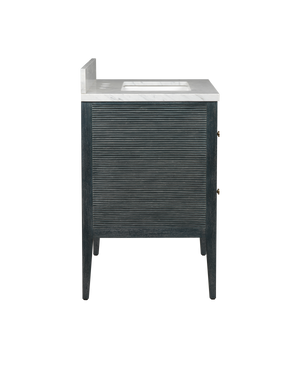 Santos 28" Vintage Navy Vanity with Rectangular Undermount Sink