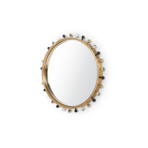 Round Mirror, Antique Brass | Zoe Collection | Villa & House