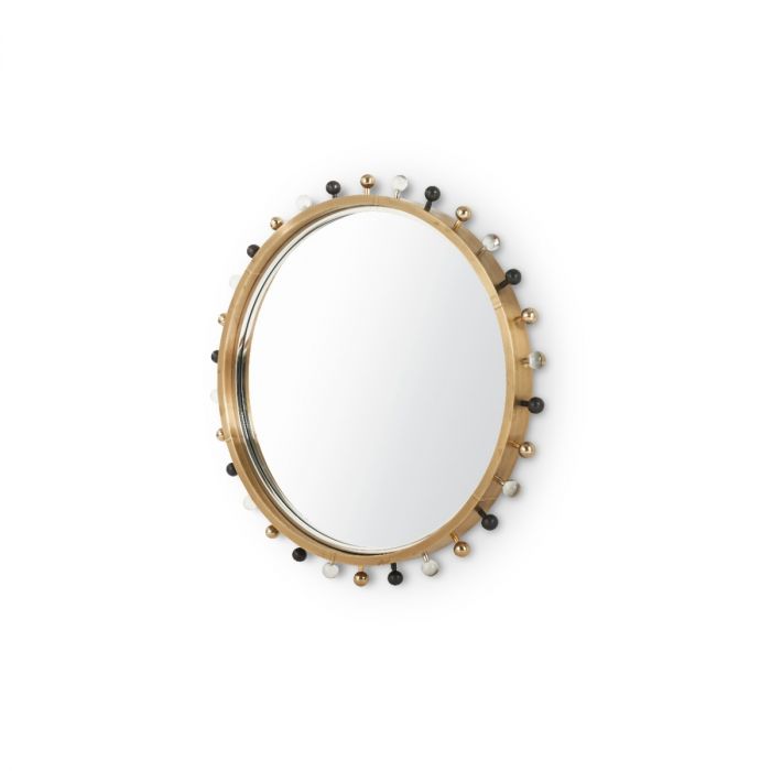 Round Mirror, Antique Brass | Zoe Collection | Villa & House