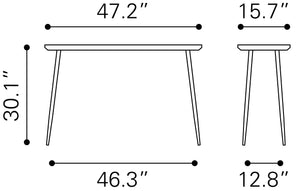 Grenoble Console Table White