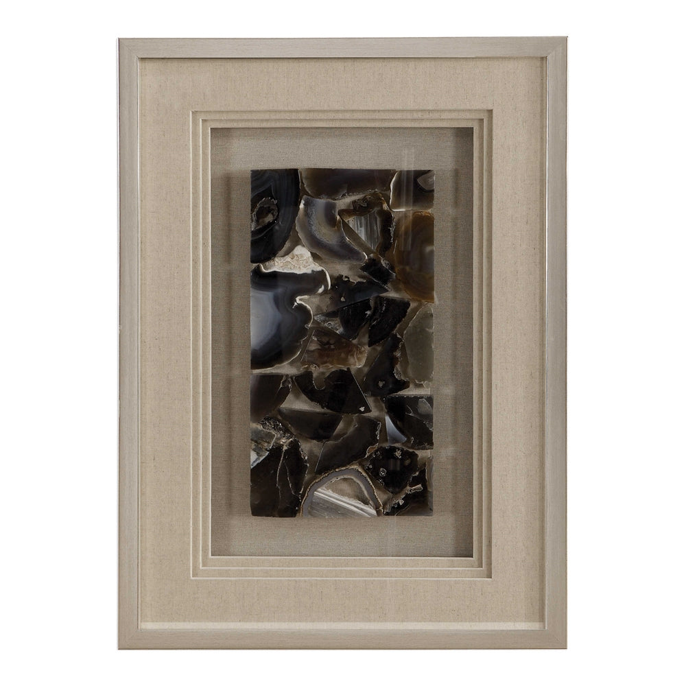 Natural Agate Stones Shadow Box Wall Art