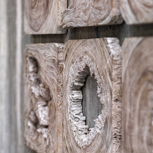 Acacia Wood Squares Wall Art – Set of 9