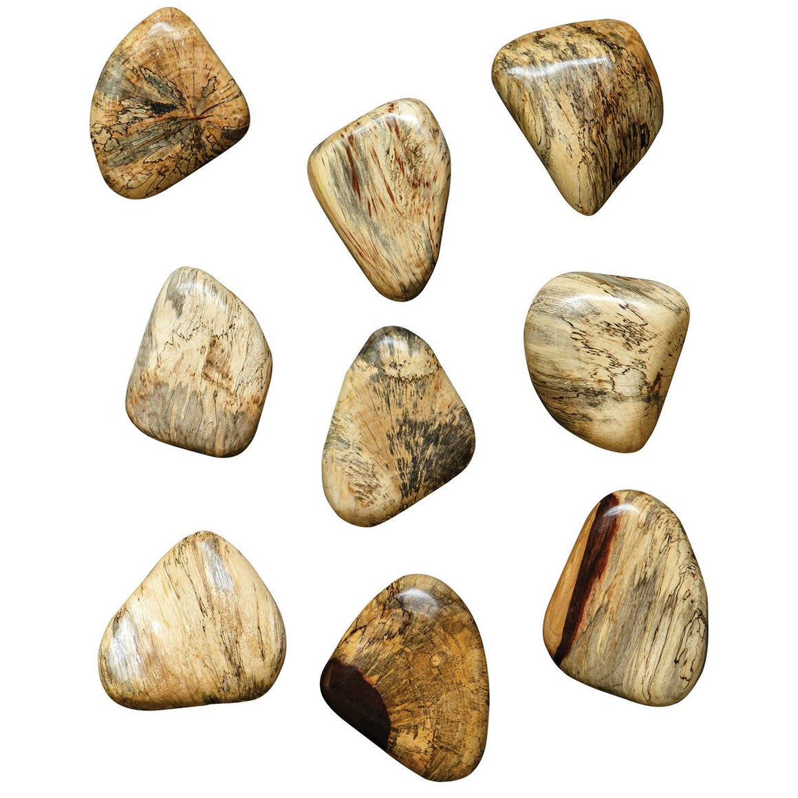 Pebbles Blonde Wood Wall Décor, S/9