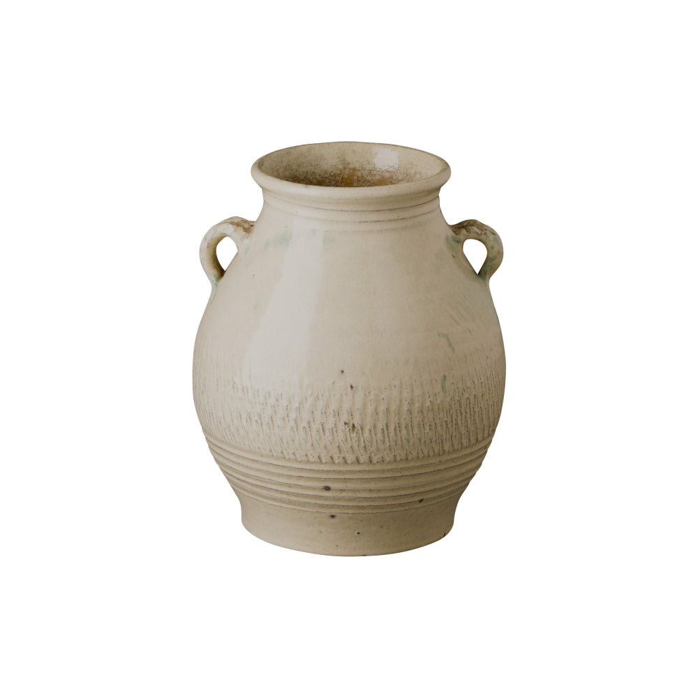 Twig Handle Ceramic Urn - Short