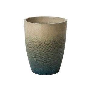 Small Ceramic Bullet Planter - Bayside Green Ombre