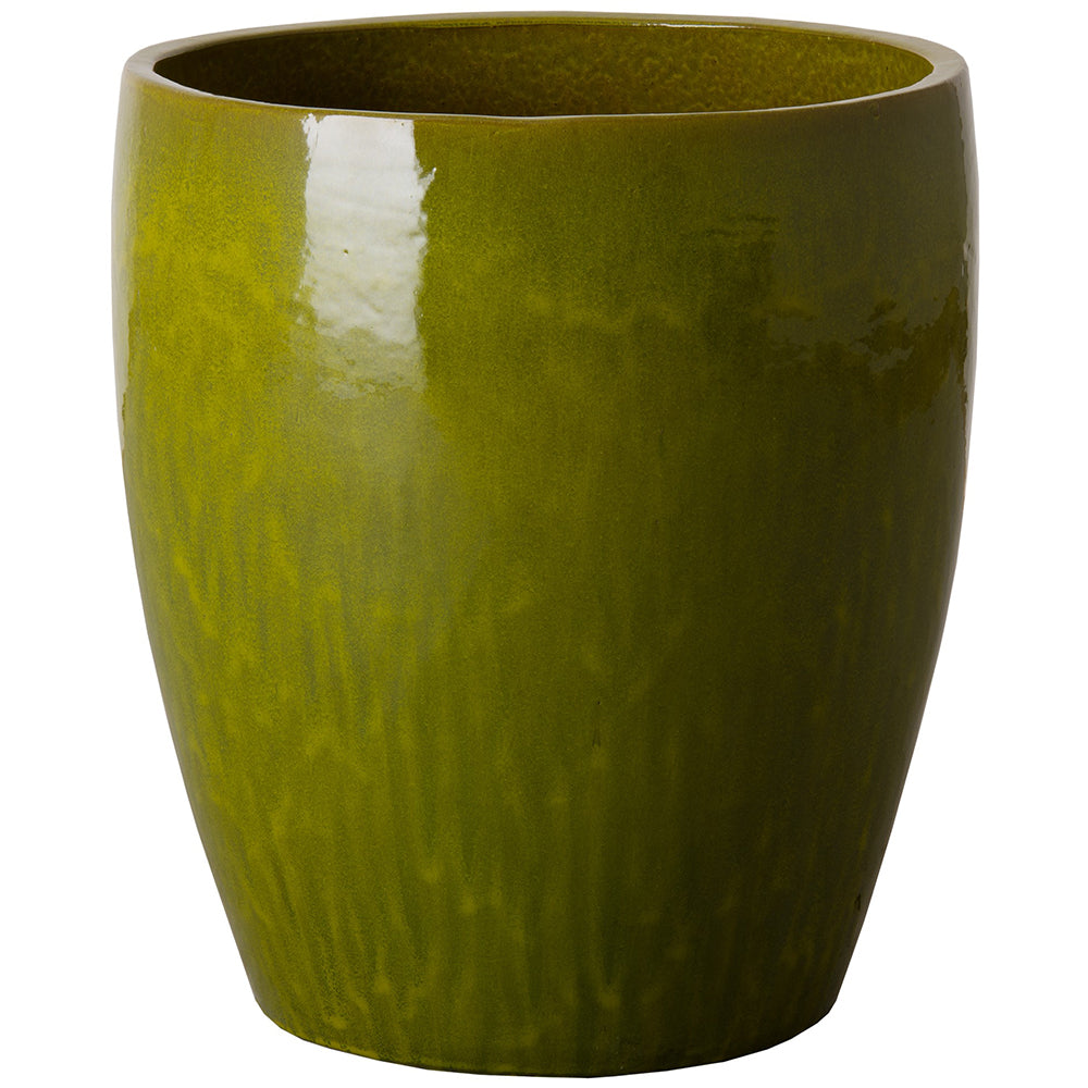 green ceramic flower pots Bullet Ceramic Planter- Avocado Green