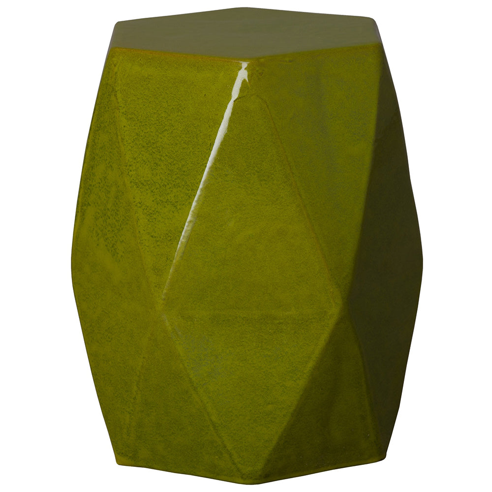 Faceted Garden Stool – Green