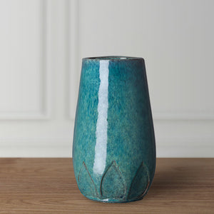 Calyx Relief Vase - Teal