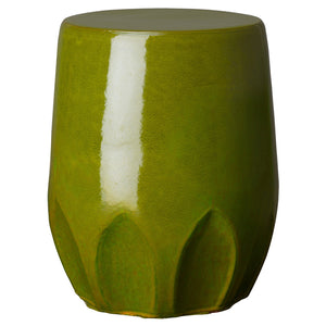 Calyx Relief Garden Stool – Green