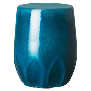 Calyx Relief Garden Stool – Teal