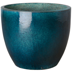 Large Tapered Round Planter - Teal
