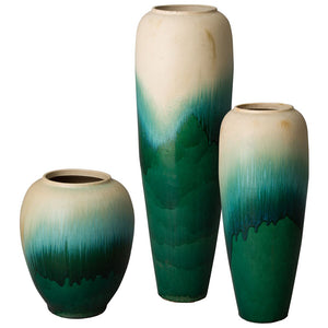 Large Round Cascade Jar – Green Ombre