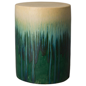 Green Cascade Cylinder Garden Stool