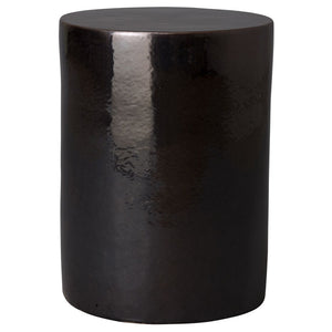 Metallic Cylinder Garden Stool