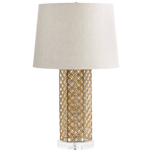 Woven Gold Table Lamp