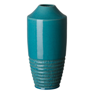 Tall Nantucket Ceramic Vase  – Turquoise