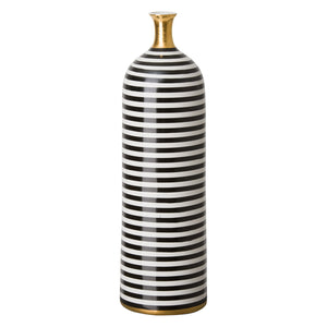 Tall Ceramic Bottle - Black & White