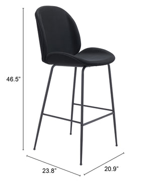 Miles Bar Chair Black