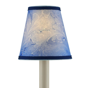 Marble Paper Tapered Chandelier Shade - Blue