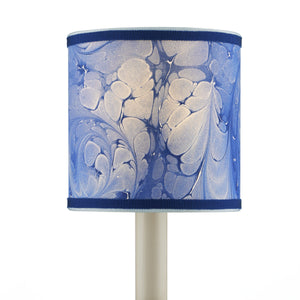 Marble Paper Drum Chandelier Shade - Blue