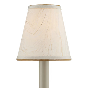 Marble Paper Tapered Chandelier Shade - Cream/Gold